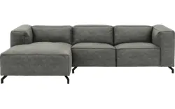 Goossens loungebank calvin grijs micro leer - 8190318-636-01-gespiegeld