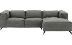 Goossens loungebank calvin grijs micro leer - 8190318-636-01