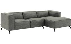 Goossens loungebank calvin grijs micro leer - 8190318-636-02