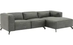 Goossens loungebank calvin grijs micro leer - 8190318-636-01