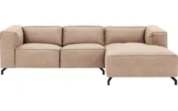 Goossens loungebank calvin beige micro leer - 8190318-637-01