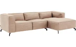 Goossens loungebank calvin beige micro leer - 8190318-637-01
