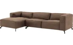 Goossens loungebank calvin bruin micro leer - 8190319-627-01-gespiegeld