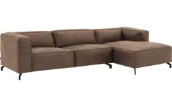Goossens loungebank calvin bruin micro leer - 8190319-627-01