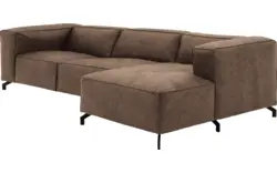 Goossens loungebank calvin bruin micro leer - 8190319-627-01