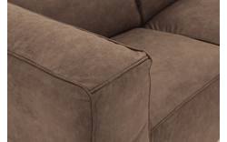 Goossens loungebank calvin bruin micro leer - 8190319-627-01