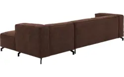 Goossens loungebank calvin bruin micro leer - 8190319-631-01