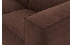Goossens loungebank calvin bruin micro leer - 8190319-631-01-gespiegeld