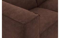 Goossens hoekbank calvin bruin micro leer - 8190317-631-01