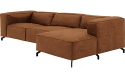 Goossens loungebank calvin bruin micro leer - 8190319-633-01