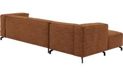 Goossens loungebank calvin bruin micro leer - 8190319-633-01-gespiegeld