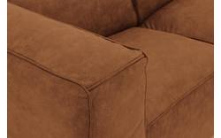 Goossens loungebank calvin bruin micro leer - 8190319-633-01