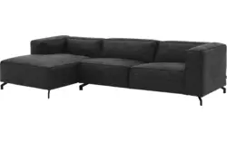 Goossens loungebank calvin grijs micro leer - 8190319-634-01-gespiegeld