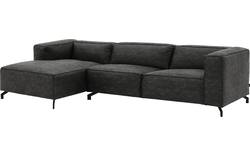 Goossens loungebank calvin grijs micro leer - 8190319-635-01-gespiegeld