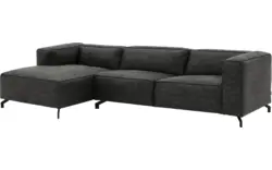 Goossens loungebank calvin grijs micro leer - 8190319-635-01-gespiegeld