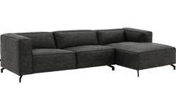Goossens loungebank calvin grijs micro leer - 8190319-635-02