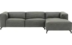 Goossens loungebank calvin grijs micro leer - 8190319-636-01