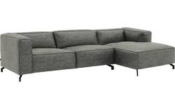 Goossens loungebank calvin grijs micro leer - 8190319-636-02