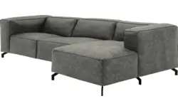 Goossens loungebank calvin grijs micro leer - 8190319-636-01