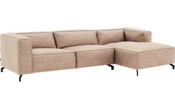 Goossens loungebank calvin beige micro leer - 8190319-637-02