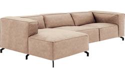 Goossens loungebank calvin beige micro leer - 8190319-637-01-gespiegeld