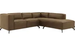 Goossens hoekbank calvin groen micro leer - 8190320-626-01-gespiegeld