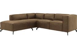 Goossens hoekbank calvin groen micro leer - 8190320-626-02