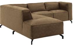 Goossens hoekbank calvin groen micro leer - 8190320-626-01