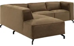 Goossens hoekbank calvin groen micro leer - 8190320-626-01