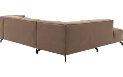 Goossens hoekbank calvin bruin micro leer - 8190320-627-01