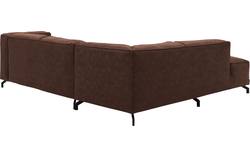 Goossens hoekbank calvin bruin micro leer - 8190320-631-01