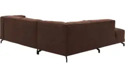 Goossens hoekbank calvin bruin micro leer - 8190320-631-01