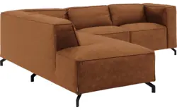 Goossens hoekbank calvin bruin micro leer - 8190320-633-01