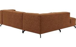 Goossens hoekbank calvin bruin micro leer - 8190320-633-01