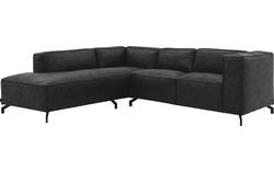 Goossens hoekbank calvin grijs micro leer - 8190320-634-01