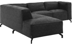 Goossens hoekbank calvin grijs micro leer - 8190320-634-01
