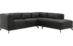 Goossens hoekbank calvin grijs micro leer - 8190320-635-01-gespiegeld