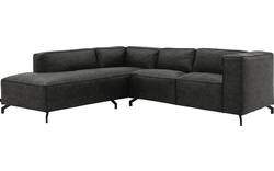 Goossens hoekbank calvin grijs micro leer - 8190320-635-02