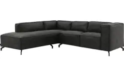 Goossens hoekbank calvin grijs micro leer - 8190320-635-01