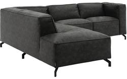 Goossens hoekbank calvin grijs micro leer - 8190320-635-01