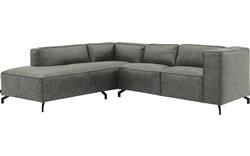 Goossens hoekbank calvin grijs micro leer - 8190320-636-01