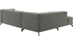 Goossens hoekbank calvin grijs micro leer - 8190320-636-01