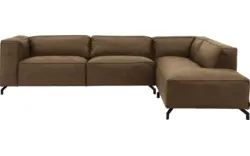Goossens hoekbank calvin groen micro leer - 8190321-626-01-gespiegeld