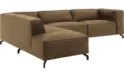 Goossens hoekbank calvin groen micro leer - 8190321-626-01