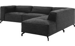 Goossens hoekbank calvin grijs micro leer - 8190321-634-01-gespiegeld