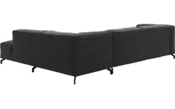 Goossens hoekbank calvin grijs micro leer - 8190321-634-01-gespiegeld