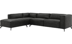Goossens hoekbank calvin grijs micro leer - 8190321-635-01