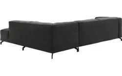 Goossens hoekbank calvin grijs micro leer - 8190321-635-01-gespiegeld