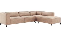 Goossens hoekbank calvin beige micro leer - 8190321-637-02-gespiegeld
