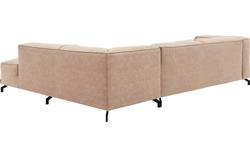 Goossens hoekbank calvin beige micro leer - 8190321-637-01-gespiegeld